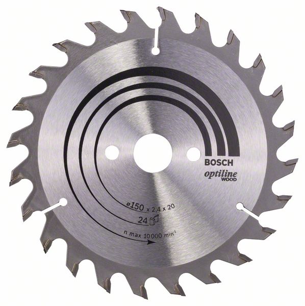 HM-Kreissägeblatt 150x2,4/1,4x20 24Z WZ Bos VE à 1 Stück Optiline Wood BOSCH 2608640592