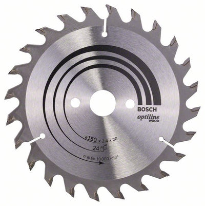 HM-Kreissägeblatt 150x2,4/1,4x20 24Z WZ Bos VE à 1 Stück Optiline Wood BOSCH 2608640592