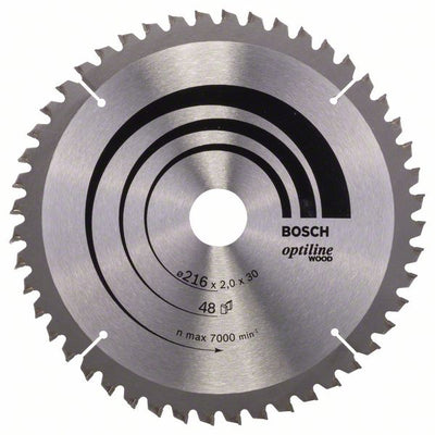 HM-Kreissägeblatt 216x2/1,4x30 48Z WZ Bosch VE à 1 Stück Optiline Wood f.Kappsägen 2608640432