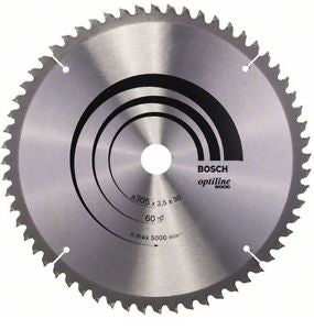 HM-Kreissägeblatt 305x2,5/18x30 60Z WZ Bosc VE à 1 Stück Optiline Wood f.Kappsägen 2608640441
