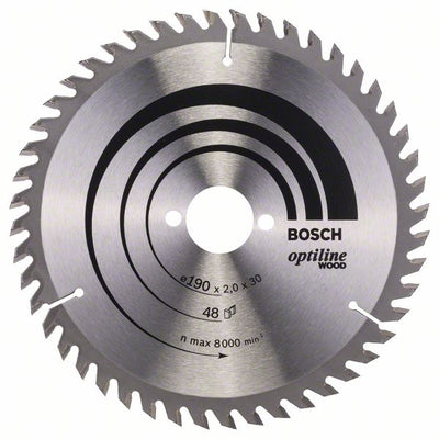 HM-Kreissägeblatt 190x2/1,3x30 48Z WZ Bosch VE à 1 Stück Optiline Wood 2608641186