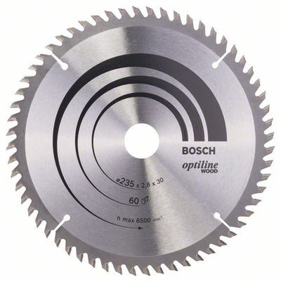 HM-Kreissägeblatt 235x2,8/1,8x30 60Z WZ Bos VE à 1 Stück Optiline Wood BOSCH 2608641192
