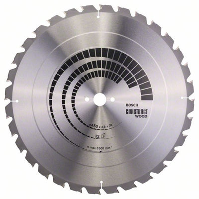 HM-Kreissägeblatt Nagelf. 450x3,8/2,8x30 32Z HB Bos VE à 1 Stück Construct Wood BOSCH 2608640694