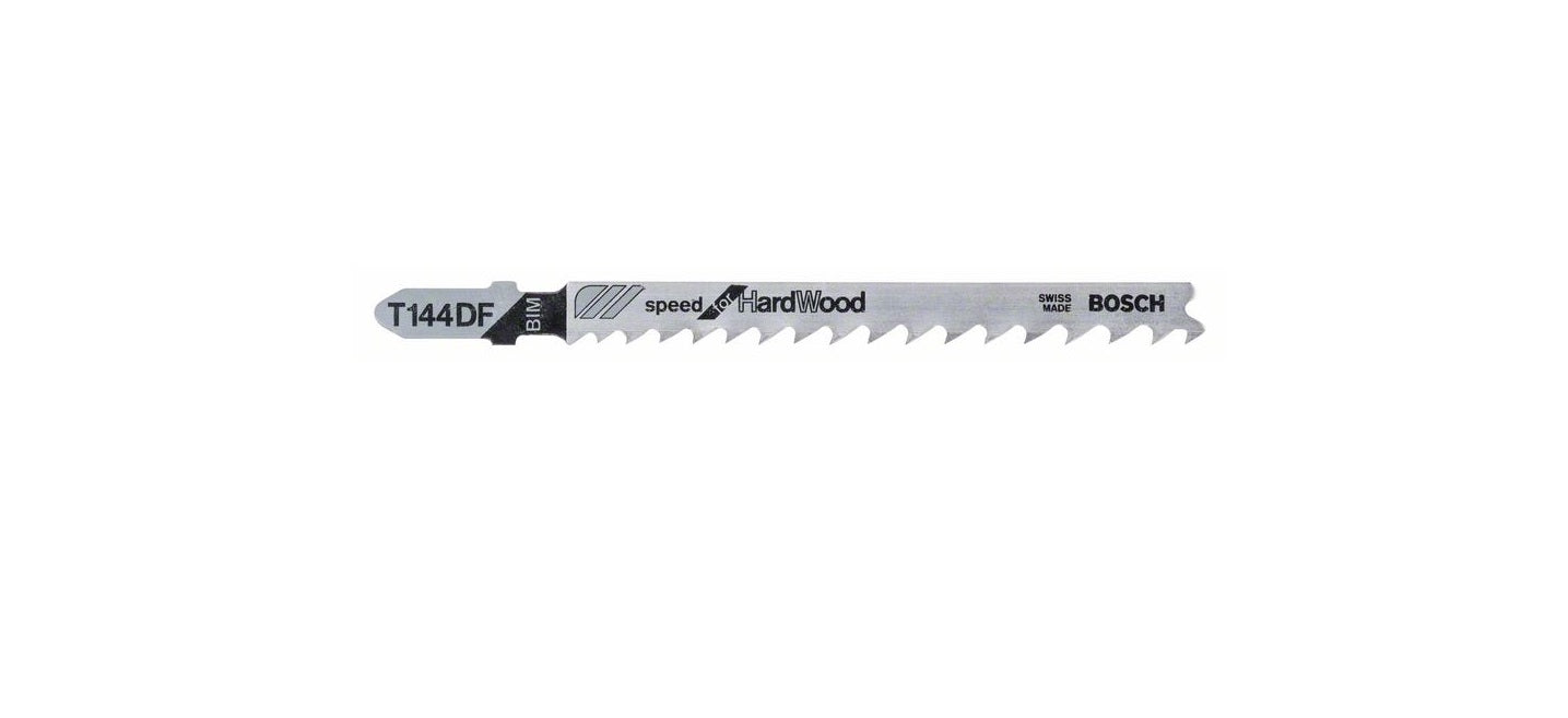 Stichsägeblatt T 144 DF Bosch VE à 5 Stück Speed for Hard Wood 2608634567