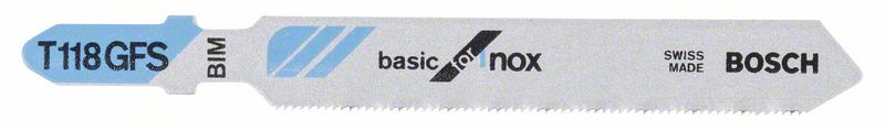 Stichsägeblatt T 118 GFS Bosch VE à 5 Stück Basic for Stainless Steel 2608636496