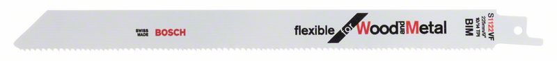 Säbelsägeblatt S 1122 VF Bosch VE à 5 Stück Flexible f Wood and Metal 2608654981