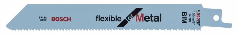 Säbelsägeblatt S 922 BF Bosch VE à 5 Stück Flexible for Metal 2608656014