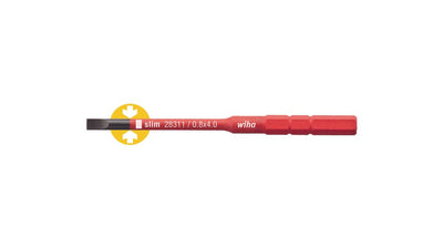 Schraubendreher-Bit Wiha SlimBit VDE; SL4; 75 mm