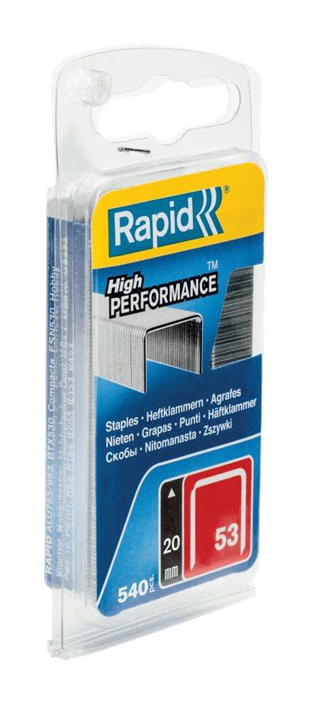Staples Rapid 40109508; 20 mm; 540 Stück; Typ 53; verzinkt