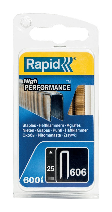 Staples Rapid 40109531; 25 mm; 600 Stück; Typ 606; verzinkt