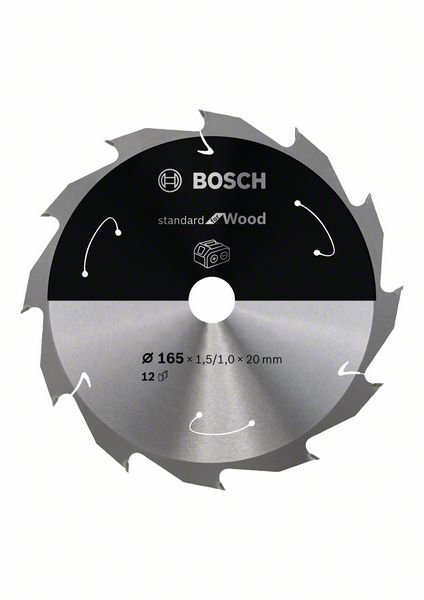 Bosch Standard-Sägescheibe für Holz 2608837684; 165 mm