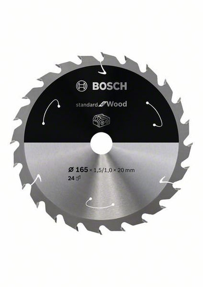HM-Kreissägeblatt 165x1,5/1x20 24Z WZ Bosch VE à 1 Stück Standard Wood f Akkusägen 2608837685