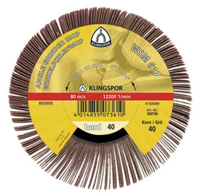 Winkelschleifmop WSM 617 125x20mm K120 Klingspor 277021_KLI