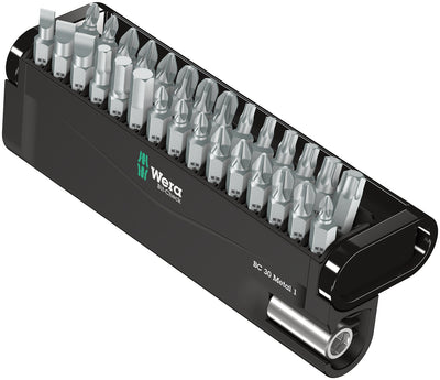 Wera BIT-CHECK 30 Schraubendreher-Bit-Set, Metall, 1 Stück; Sechskant/Kreuzschlitz/Pinze/Senkrecht/Schlitz; 30 Stück