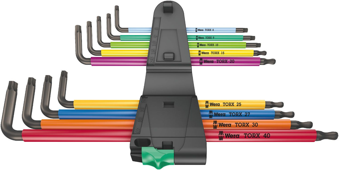 Winkelschraubendreher- Satz lang 9-teilig T8-T40 Kugelkopf Color Wera WE0WE05024480001