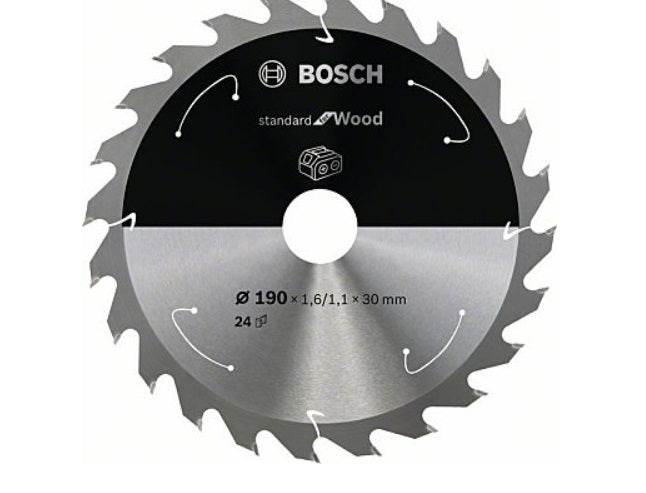 HM-Kreissägeblatt 190x1,6/1,1x30 24Z Bosch VE à 1 Stück Standard Wood f Akkusägen 2608837708