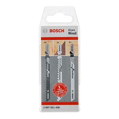 Stichsägeblatt-Set Bosch 15-teilig für Holz 2607011436