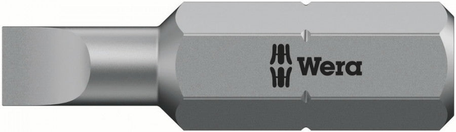 Bit zähhart 1/4" DIN 3126 C6,3 Schlitz 5,5x0,8x25mm Wera WE0WE05072057001