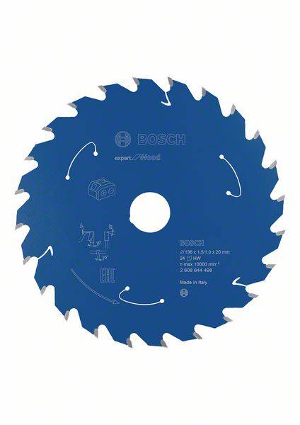 Trennscheibe Bosch 2608644498; 136 x 20 mm; Z24