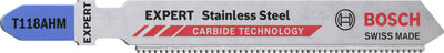 Stichsägeblatt EXPERT T 118 AHM Bosch VE à 3 Stück Stainless Steel 2608900561