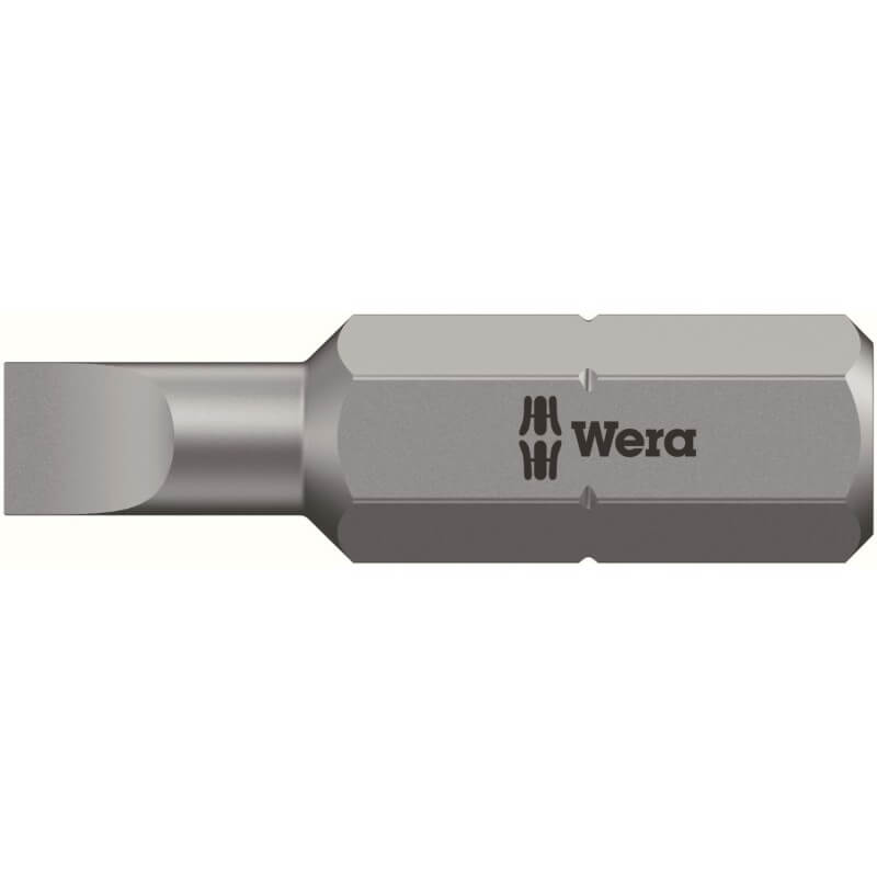 Bit zähhart 1/4" DIN 3126 C6,3 Schlitz 3x0,5x25mm Wera WE0WE05056200001