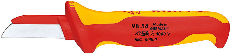 Kabelmesser VDE 180mm mit Klinge 50mm mit Kunststoffklingenrücken KNIPEX 9854_KNI_KNI