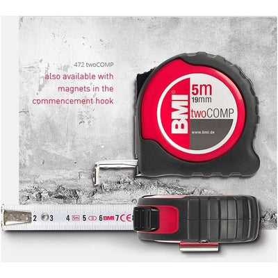 Taschenbandmaß twoCOMP 3mx16mm weiß BMI 4007368097433_EANFIX