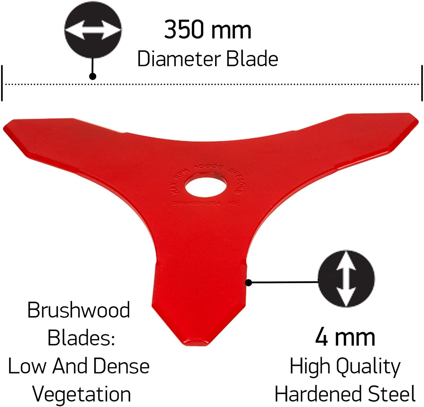 3-Messer-Schnittmesser Oregon; 350x25,4 mm; Z3