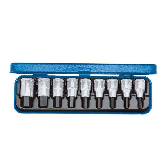 Schraubendrehereinsatz- Satz 1/2" Innensechskant 5-17mm 9-teilig Gedore 4010886615621_EANFIX