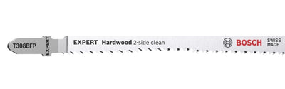 Stichsägeblatt EXPERT T 308 BFP Bosch VE à 5 Stück Hardwood 2-side clean 2608900548