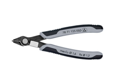 Seitenschneider Elektronik ESD brüniert mit Drahtklemme 125mm KNIPEX 7871125ESD_KNI_KNI