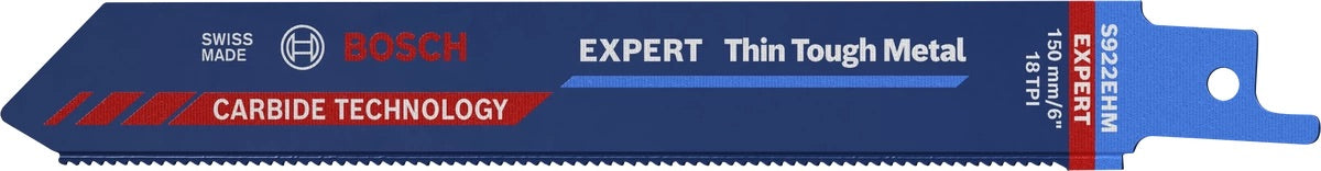 Säbelsägeblatt EXPERT S 922 EHM Bosch VE à 10 Stück Thin Tough Metal 2608900362