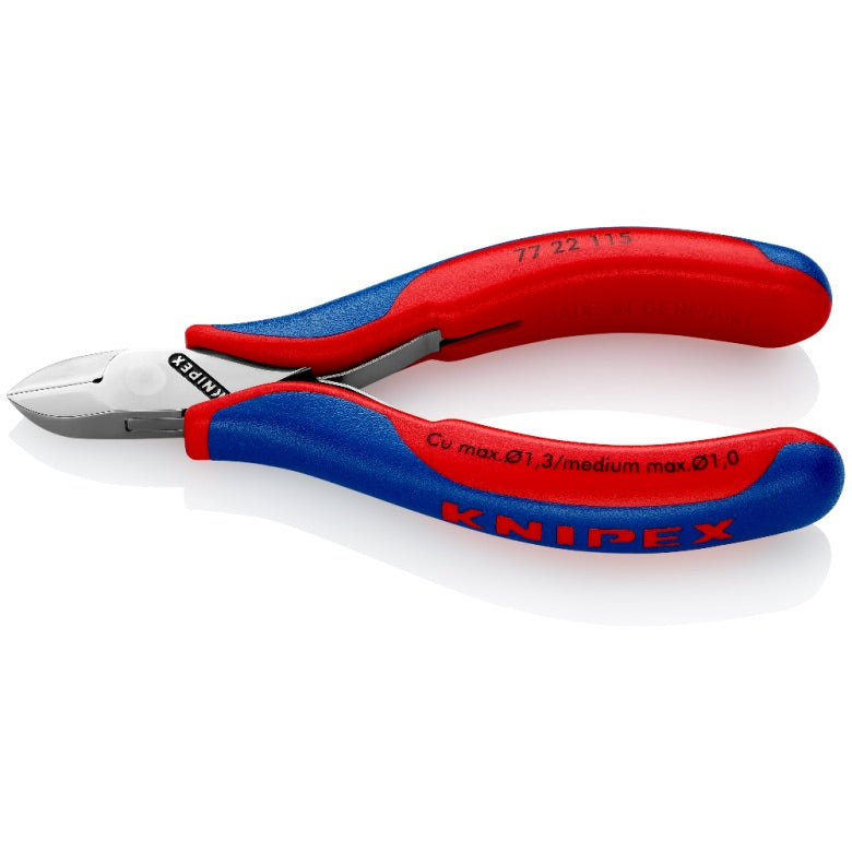 Seitenschneider Elektronik Rundkopf ohne Fase 115mm KNIPEX 7722115_KNI_KNI