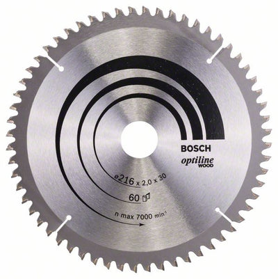 HM-Kreissägeblatt 216x2/1,4x30 60Z WZ Bosch VE à 1 Stück Optiline Wood 2608640433