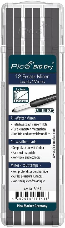 Minen-Set für Zimmermanns-Bleistift BIG Dry ANILINE2.0 Graphit Pica 4260056155468_EANFIX