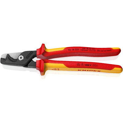 Kabelschere VDE mit Mehrkomponenten-Griffen 225mm schlanke Kopfform KNIPEX 4003773089964_EANFIX_KNI