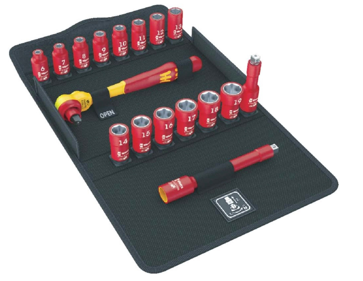 Steckschlüssel-Garnitur 3/8" ZYKLOP VDE 17-teilig Wera WE0WE05004970001