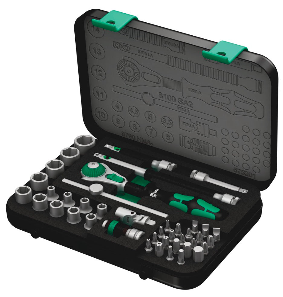 Werkzeugset Wera 8100 SA 2 Zyklop; 1/4''; 42 Einheiten