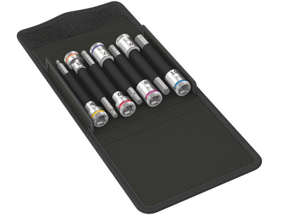 Schraubendrehereinsatz Satz mit Haltefunktion 3/8" Innensechskant 4-10mm lang 7-teilig Wera WE0WE05003180001