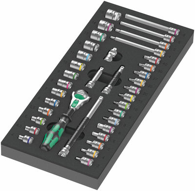 Ratschenset Wera WE05150110001; 1/4"; 37-teilig + Steckschlüsselsatz