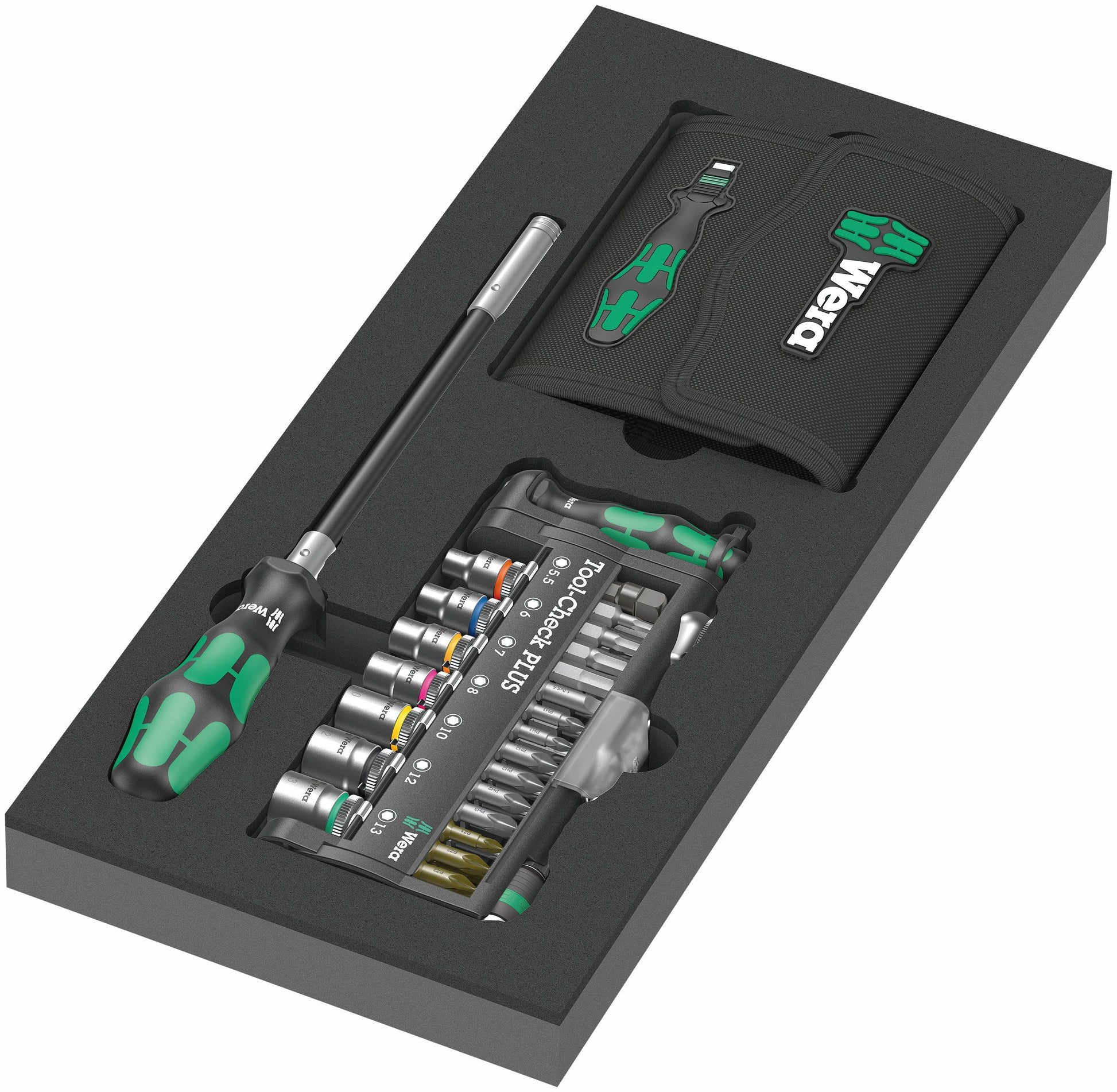 Handschrauber Wera WE05150150001; 1/4"; 57-teilig + Steckschlüsselsatz