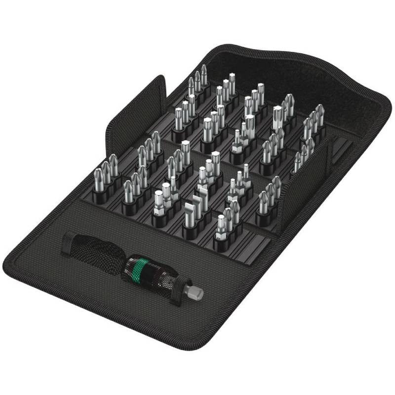 Schraubendreher-Bit-Set Wera WE05057122001; 1/4"; PH; PZ; TX; SL; Sechskant; 61-teilig; + Halter