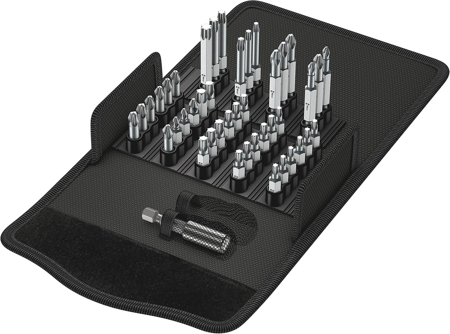 Schraubendreher-Bit-Set Wera WE05057450001; Sechskant 1/4"; PH; PZ; TX; 43-teilig; + Halter