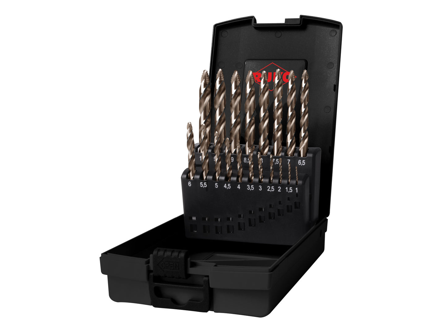 Metallbohrer-Set Ruko ULTIMATECUT FLOWSTEP; HSS-Co 5; 19 Stück