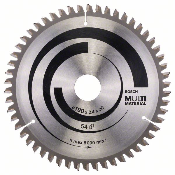HM-Kreissägeblatt 190x2,4/1,8x30 54Z Bosch VE à 1 Stück MultiMat f.Handkreissägen 2608640509