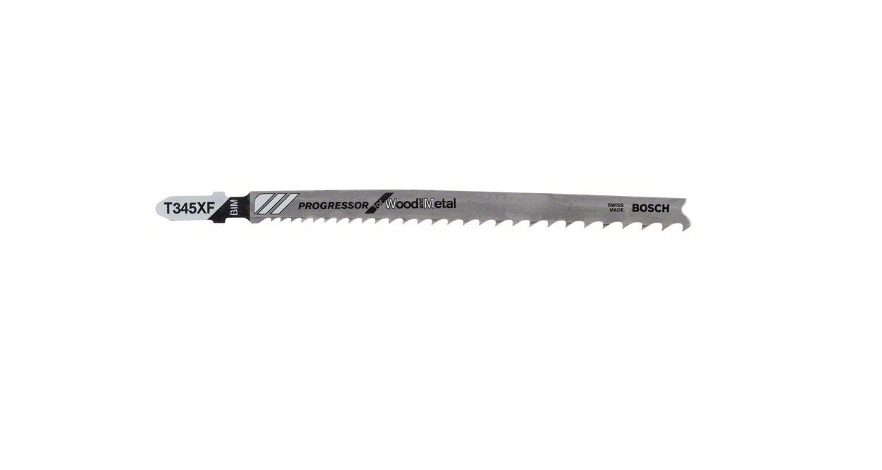 Stichsägeblatt T 345 XF Bosch VE à 5 Stück Progressor Wood and Metal 2608634994