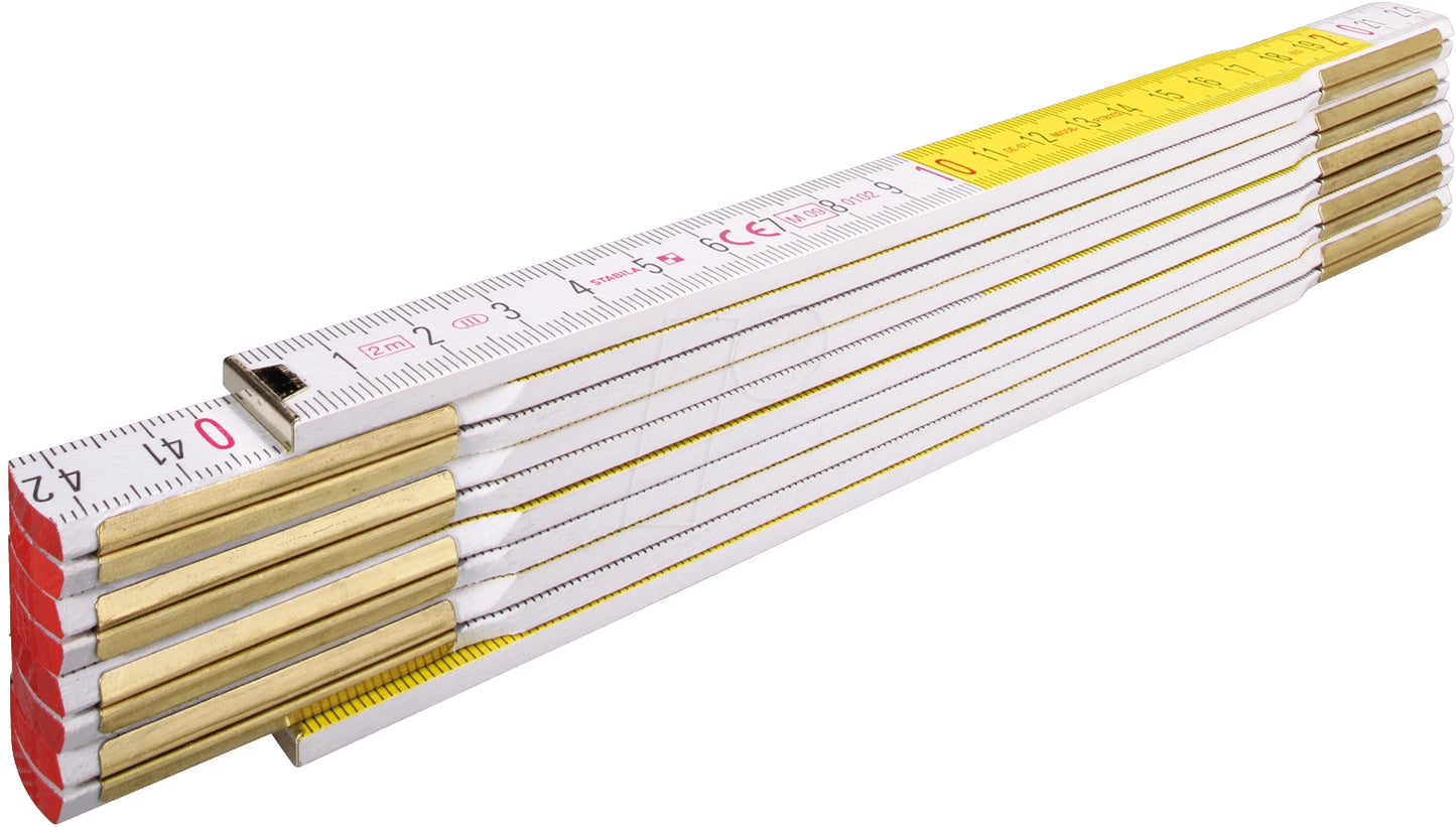 Gliedermaßstab Buche 2mx16mm weiß-gelb Typ 617 Stabila 4005069011284_EANFIX