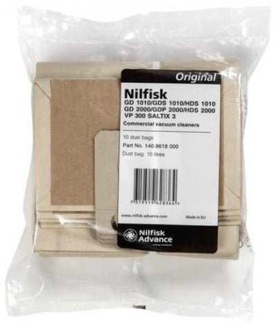 Papierfilterbeutel für Staubsauger Nilfisk-ALTO SALTIX; 10 Stück